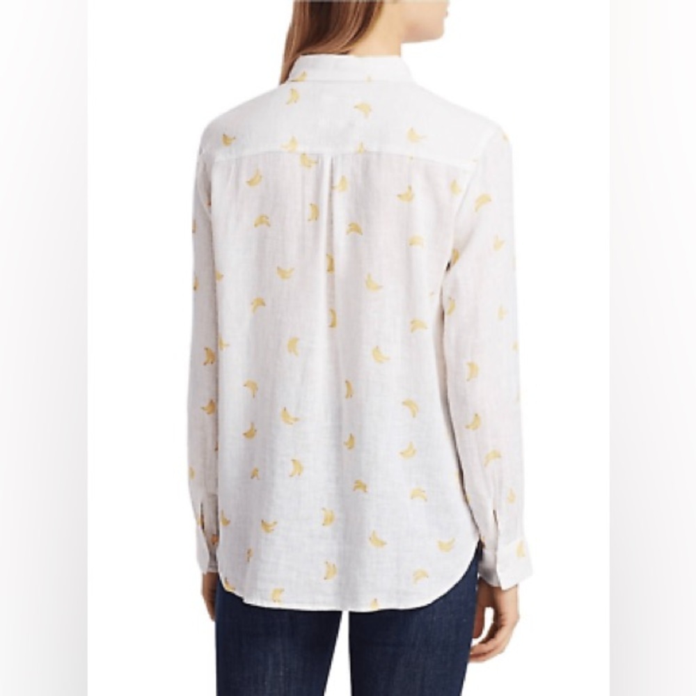 Rails Charli Banana Bunch Button Down White Blous… - image 3